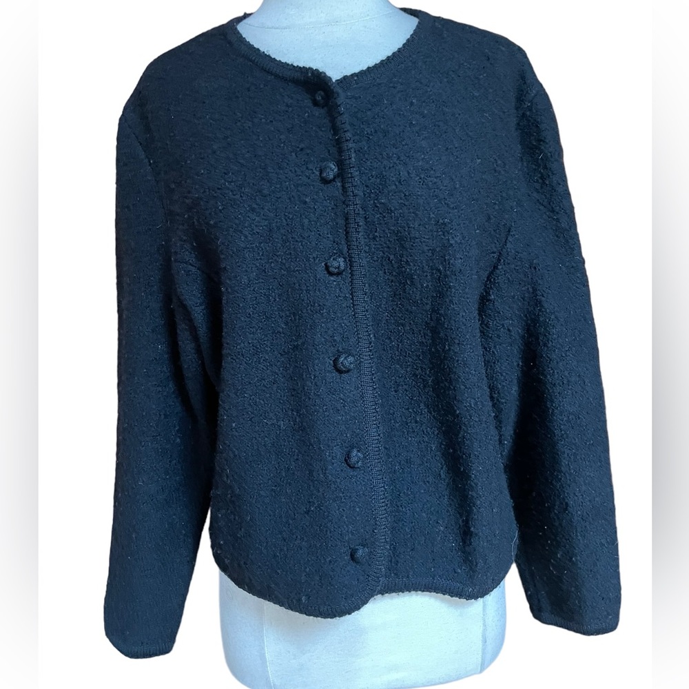 Vintage Lands’ End 100% Wool Button Down Cardigan